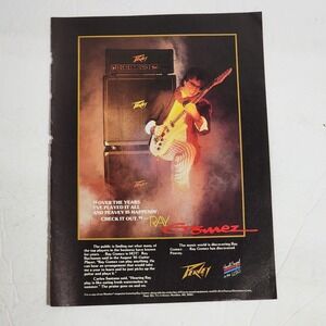 Vintage Print Ad RAY GOMEZ Peavey guitar clipping 1988 8x10